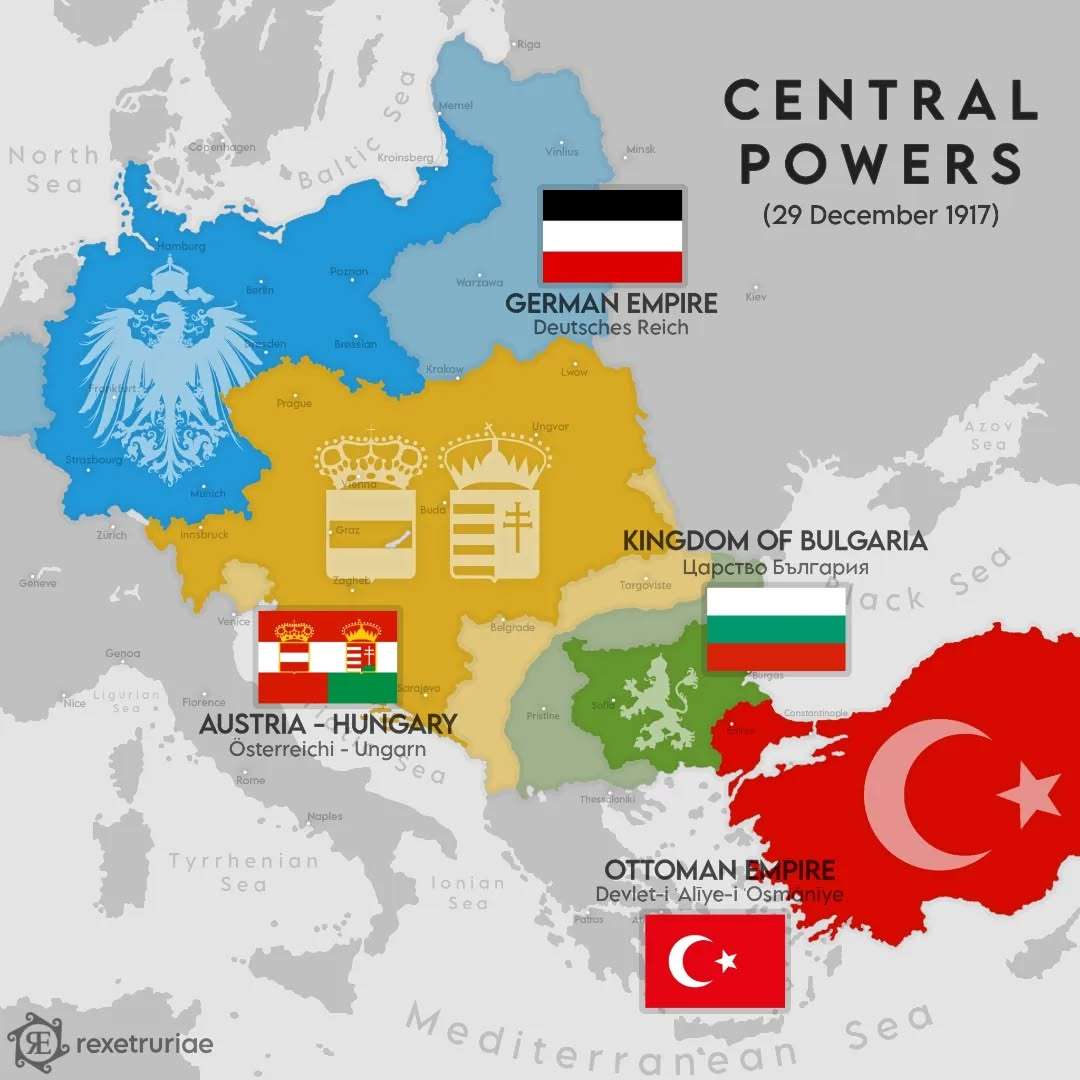 The Central Powers on 29th December 1917 